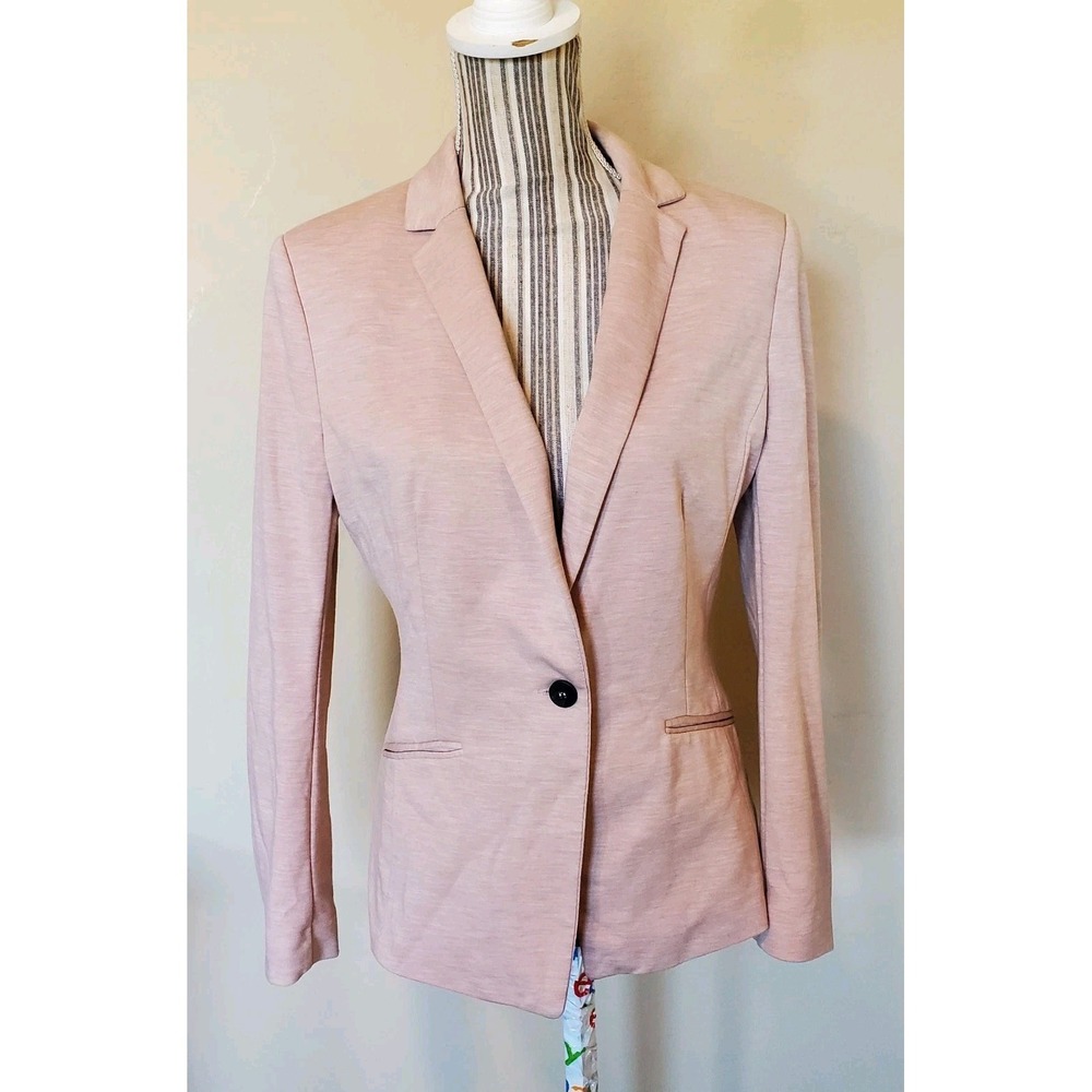 H&M Women's Jacket Rose Pink Career Casual Sz 10* Fit Like Small* Lined‎ EUC